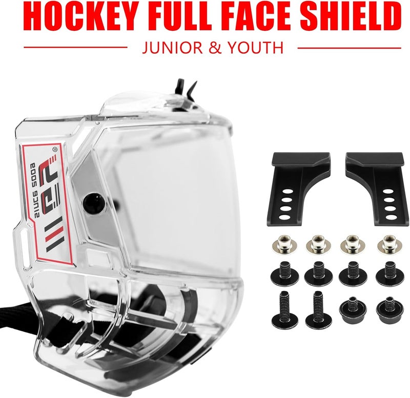 GY Hockey Full Shield Visor Junior Ice Hockey Helmet Full Face Protection Visor Youth Anti-Scratch/Anti-Fog - Image 5